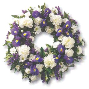 Blue & White Wreath